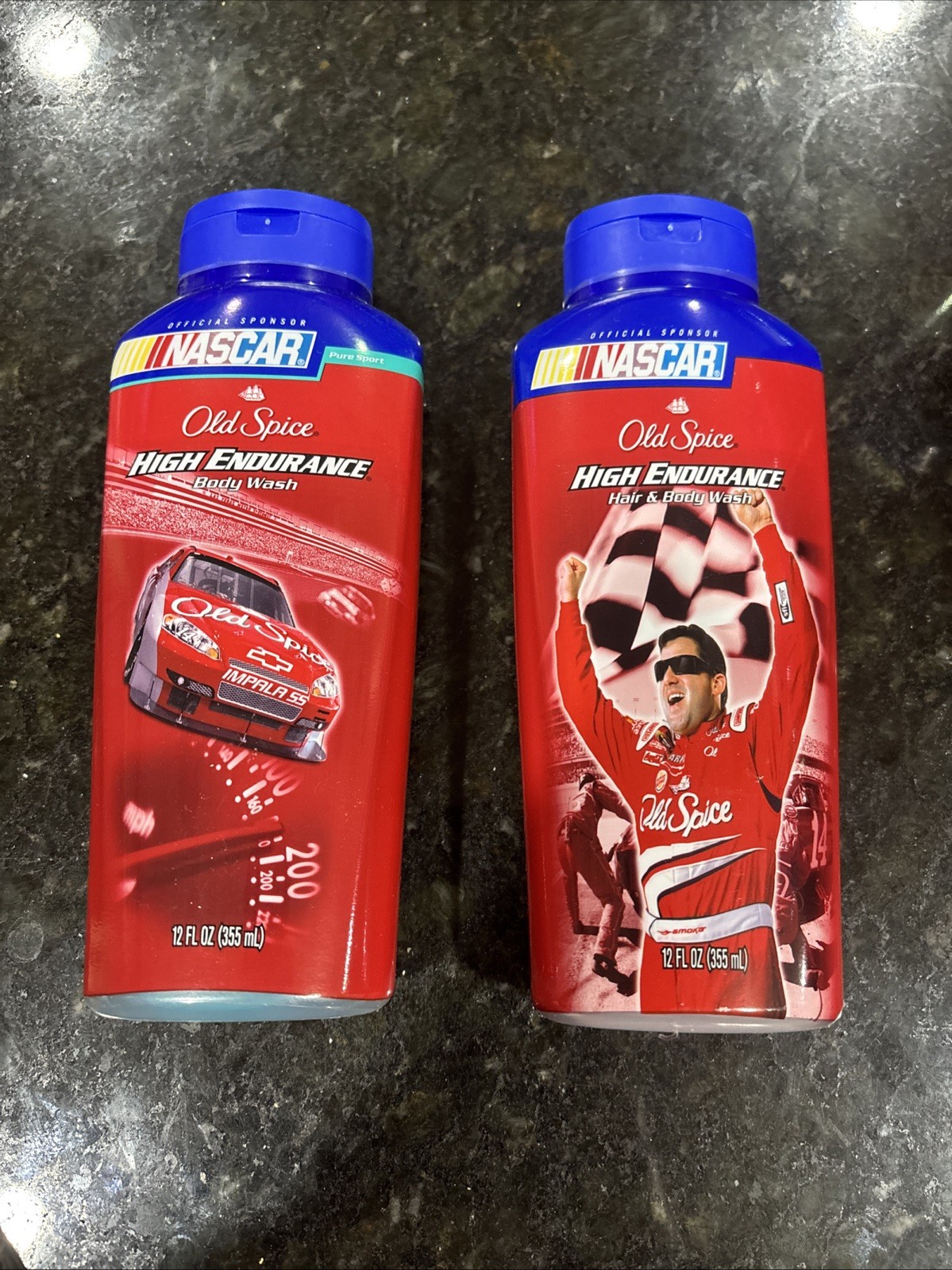 Set 2 Tony Stewart Old Spice High Endurance Body Wash 12 Oz Bottles NASCAR