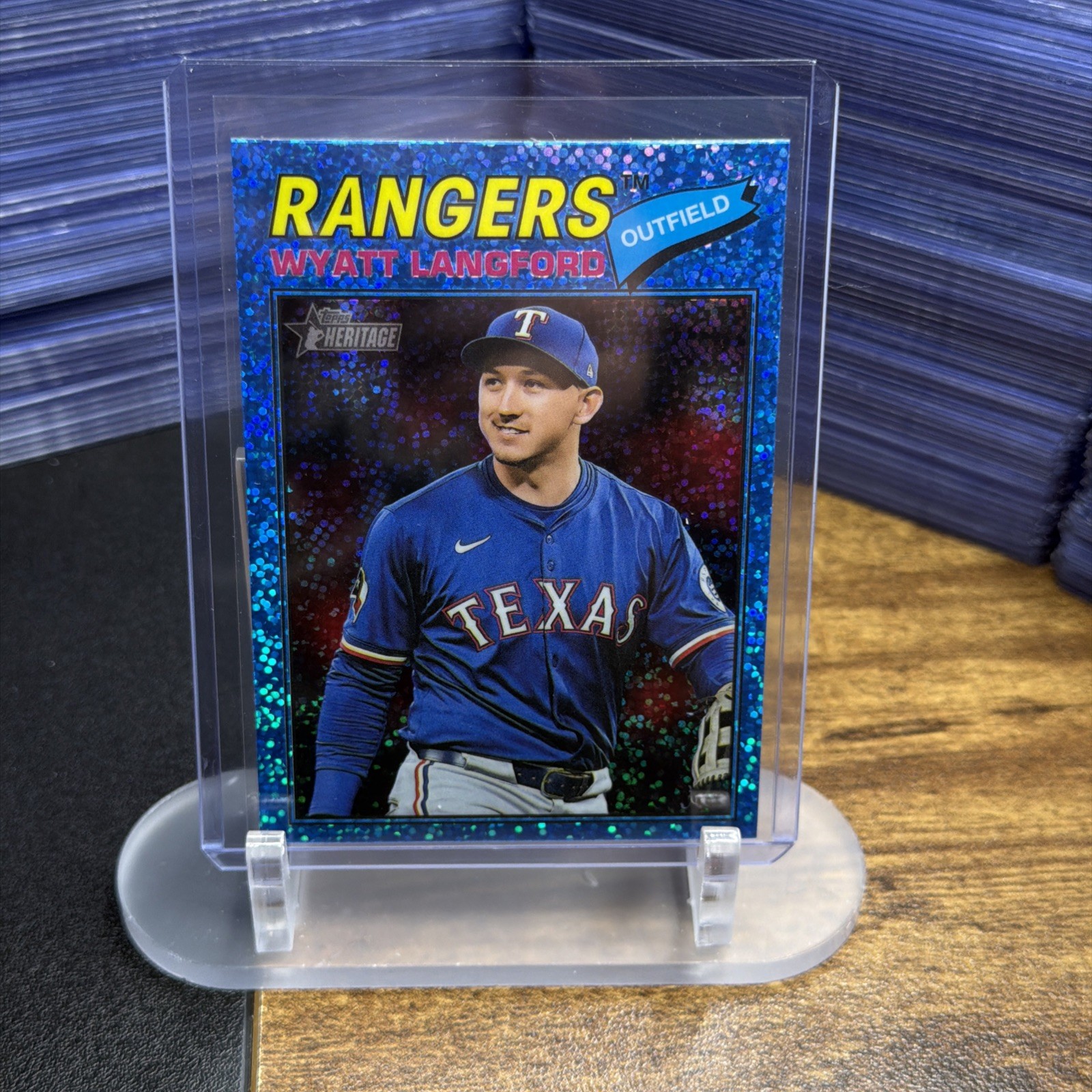 2026 Topps Heritage Chrome Blue Sparkle – You Pick – Stars & Rookies