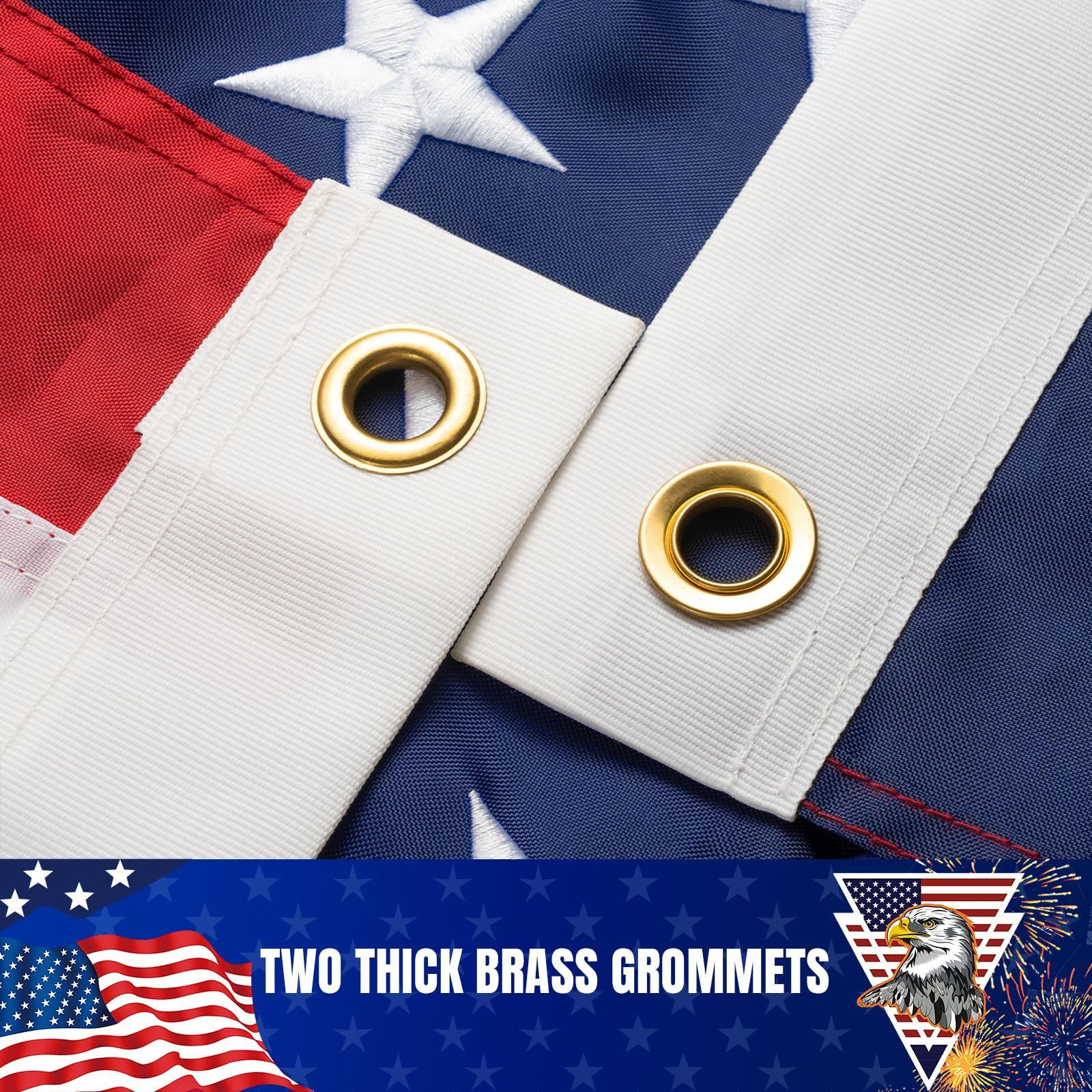 American Flag 3x5ft for Outside: Heavy Duty Nylon, High Wind 3×5 ft, ft