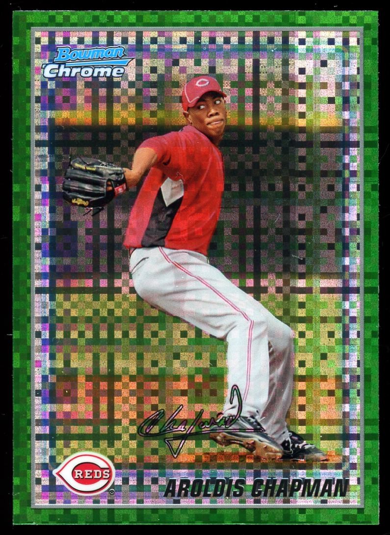 2010 Bowman Chrome Prospects Green Xfractor #BCP199 Aroldis Chapman