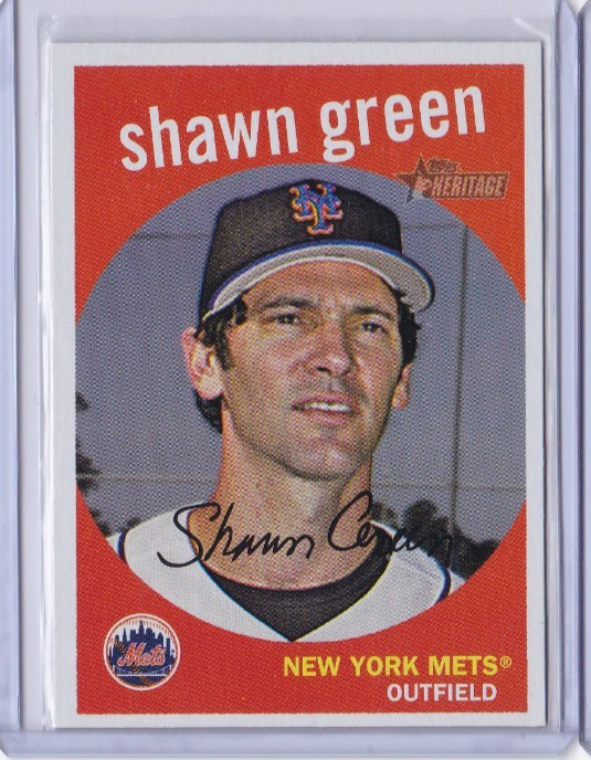 2008 Topps Heritage #468 Shawn Green New York Mets SP IDRED.5