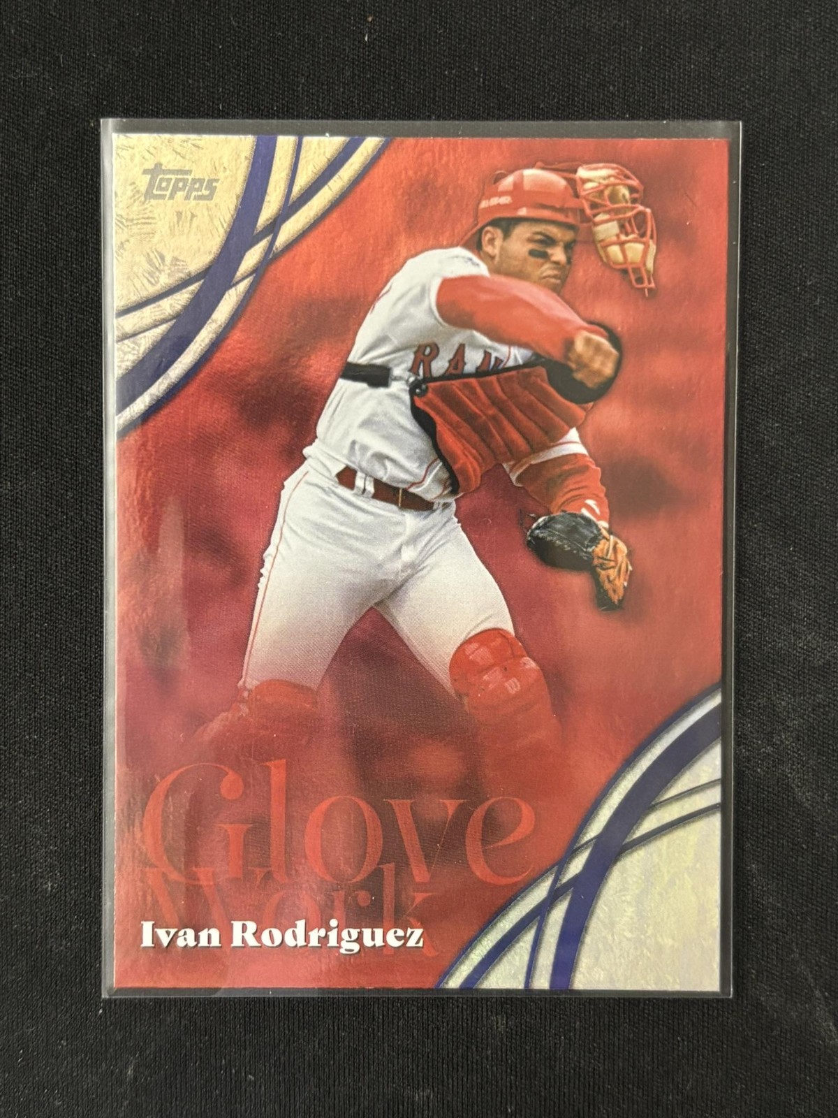 2026 Topps Glove Work Ivan Rodriguez #GW-7 Texas Rangers Insert Card