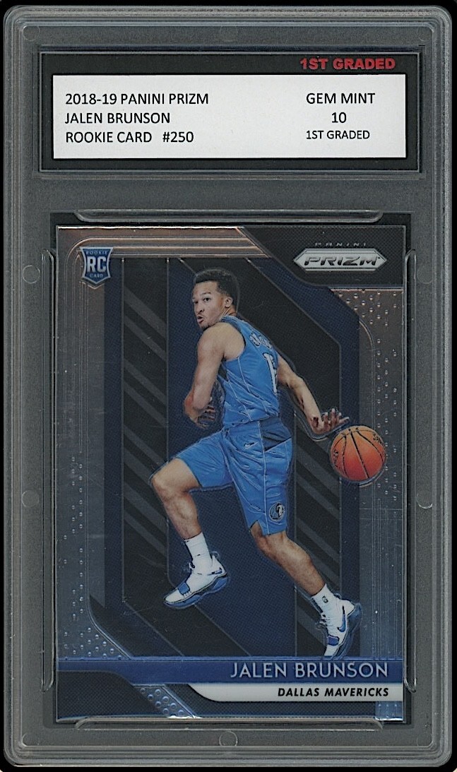 Jalen Brunson 2018-19 Panini Prizm 1st Graded 10 NBA Rookie Card RC NY Knicks