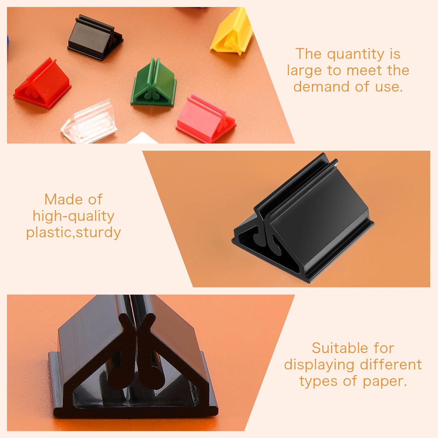 24 Pcs Plastic Game Card Stands, Multi-Color Place Card Holders, Anti-Slip Games
