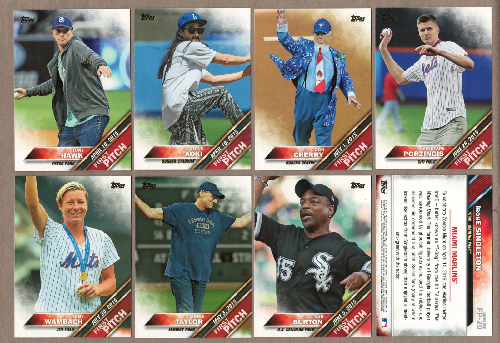 2016 Topps FIRST PITCH Insert Single Card Flagship Series One 1 S1