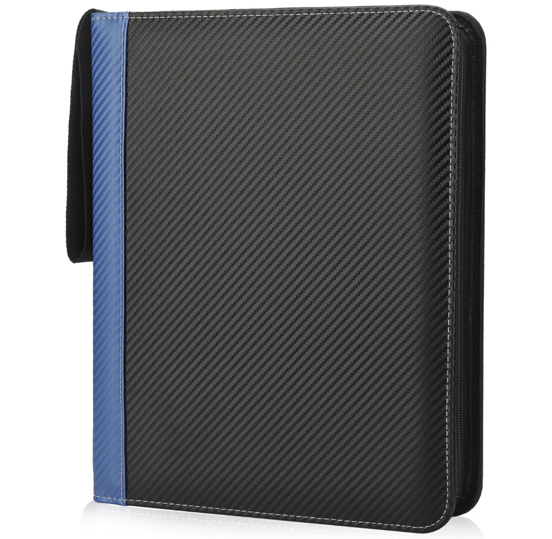 900 Pocket Trading Card Binder 9 Pocket Card Organizer Blue PU Album