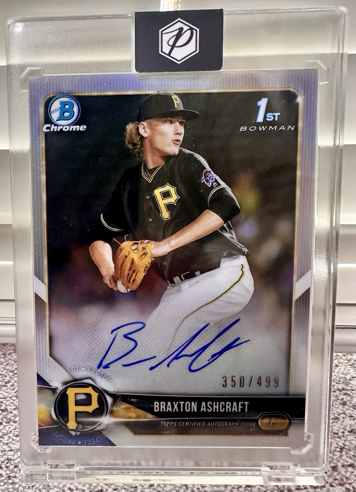 2018 1st Bowman Chrome Braxton Ashcraft Refractor Auto 350/499 RC Pirates