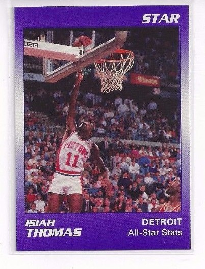 1991 STAR BASKETBALL ISIAH THOMAS #4 OF 11 – ALL-STAR STATS – DETROIT PISTONS