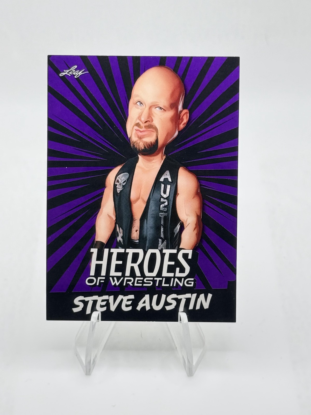2023 Leaf Heroes of Wrestling Stone Cold Steve Austin WWE #B-9 Purple Variation