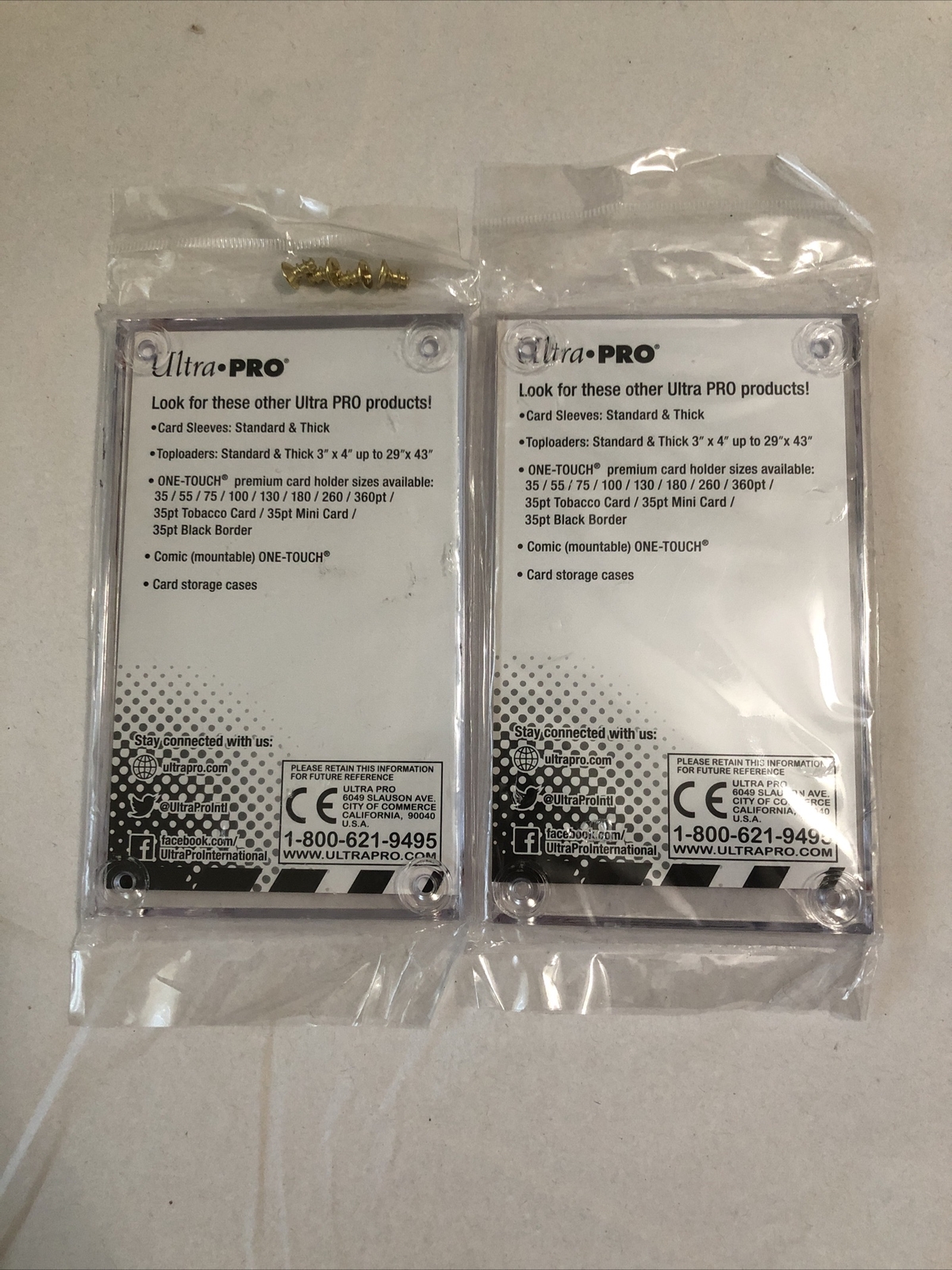 Ultra Pro 1/4″ 4-Screw Screwdown Non-Recessed 2 Pack (1 W/ Screws, 1 W/Out)