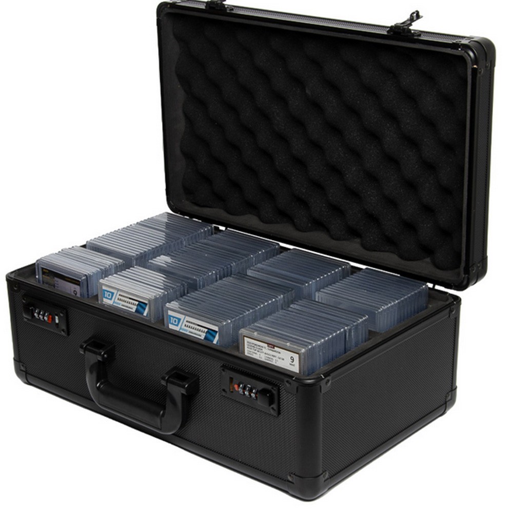 For Pokemon Graded Card Storage Box 164 Slots Sports Card Holder Case Coded Lock