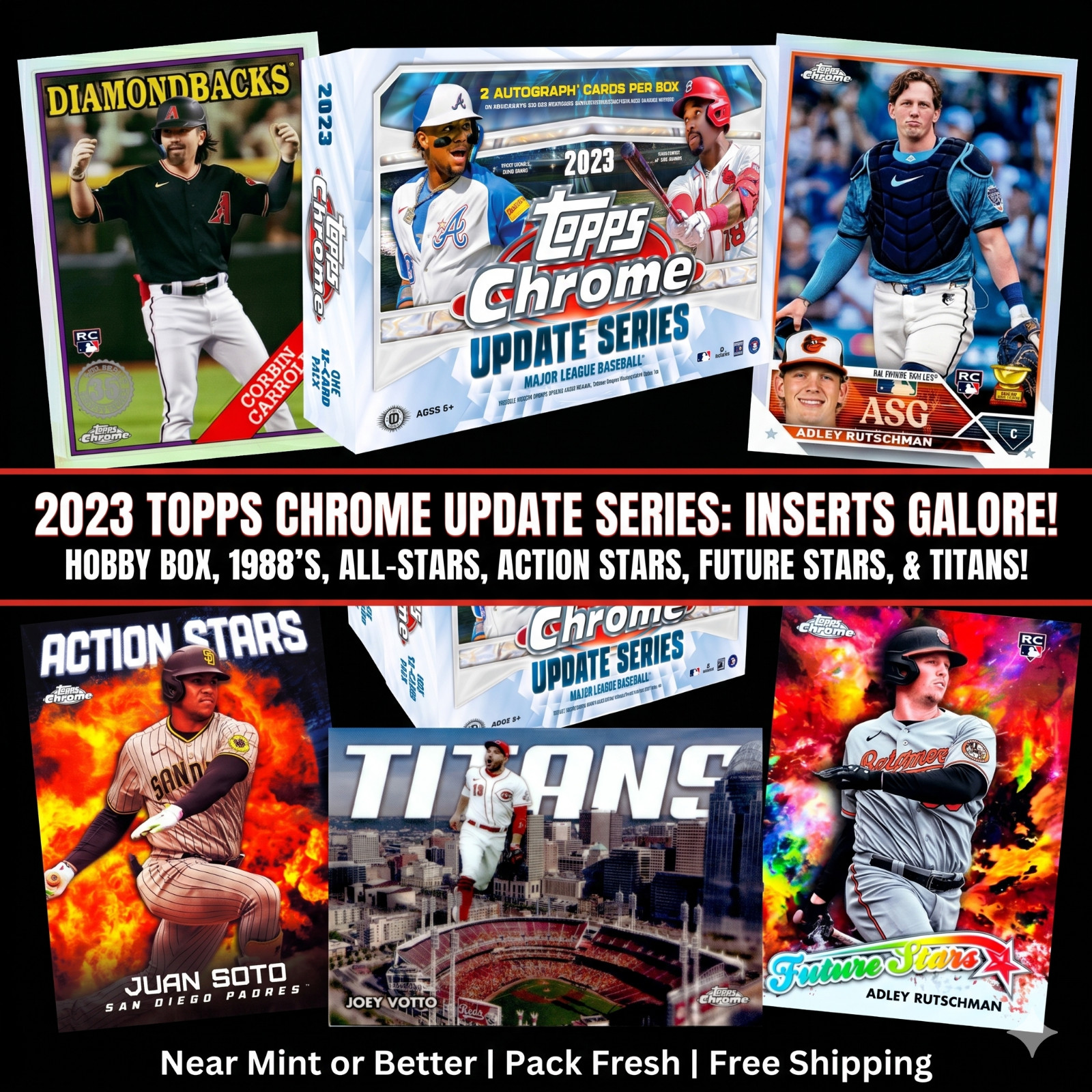 2023 Topps Chrome Update Baseball Insert Sets – You Pick / Complete Your Set