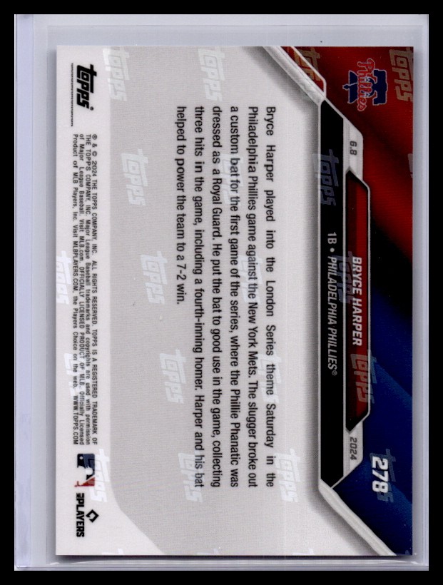 2024 Topps Now #278 Bryce Harper