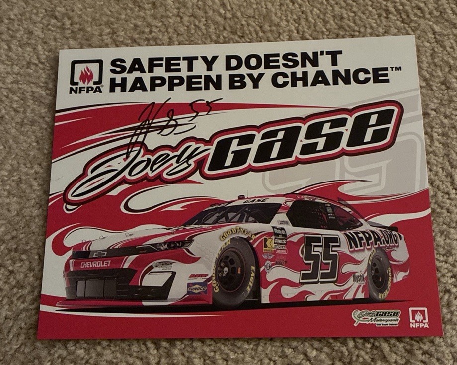 Nascar O’Reilly Auto Parts Driver #55 Joey Gase NFPA 2026 Autographed Postcard