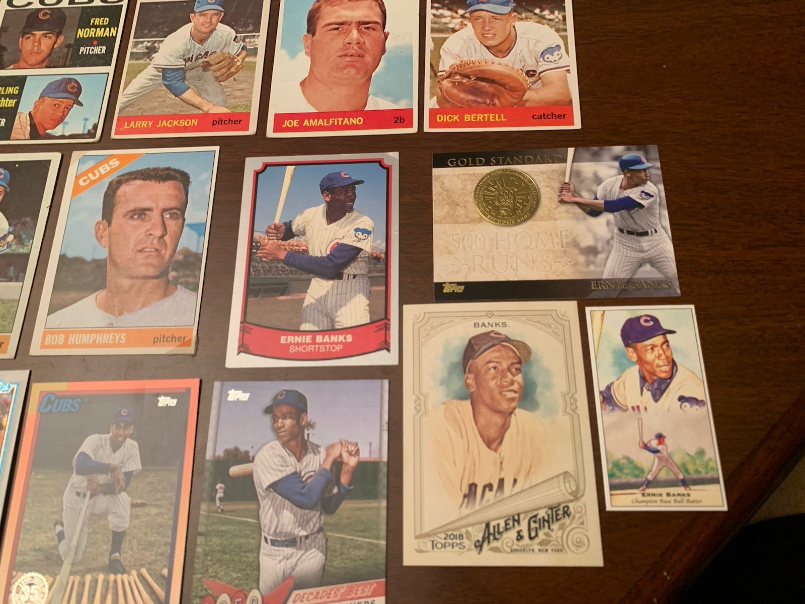 1963–1966 Topps MLB Baseball Chicago Cubs (11) CARDS/Stars/Ernie Banks/Lou Brock