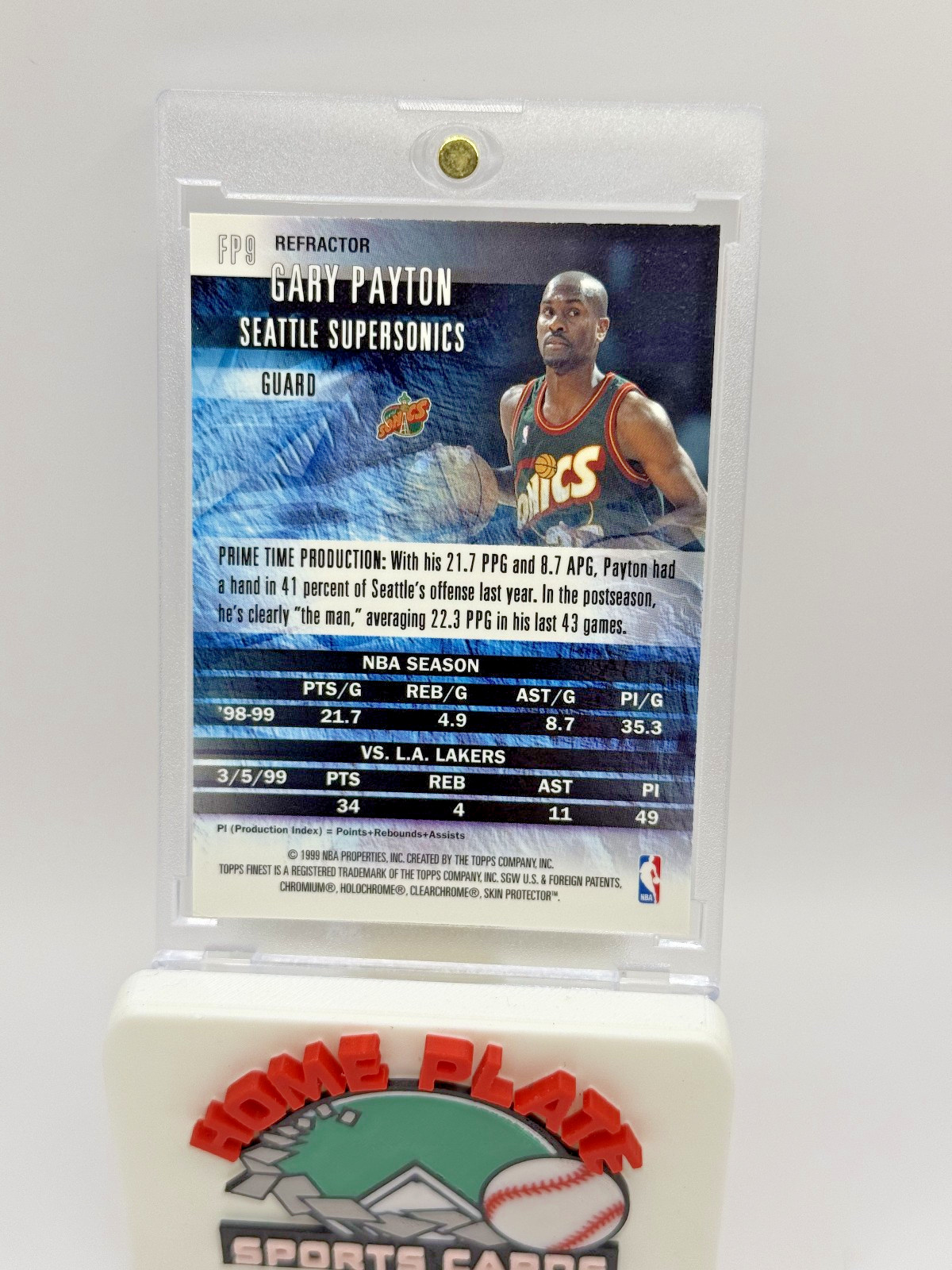 1999-00 Topps Finest Producers Refractor #FP9 Gary Payton