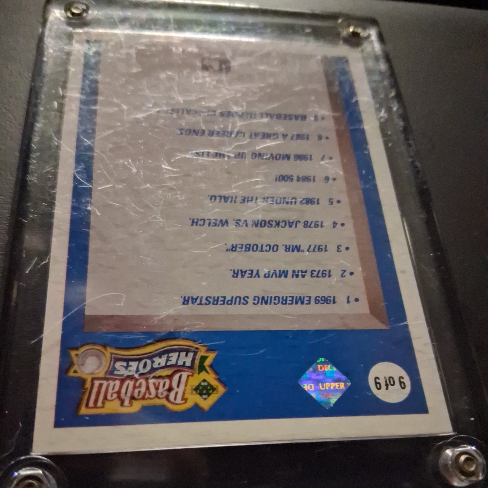 1990 Upper Deck Reggie Jackson #1242 out of 2500 Autographed excellent condition