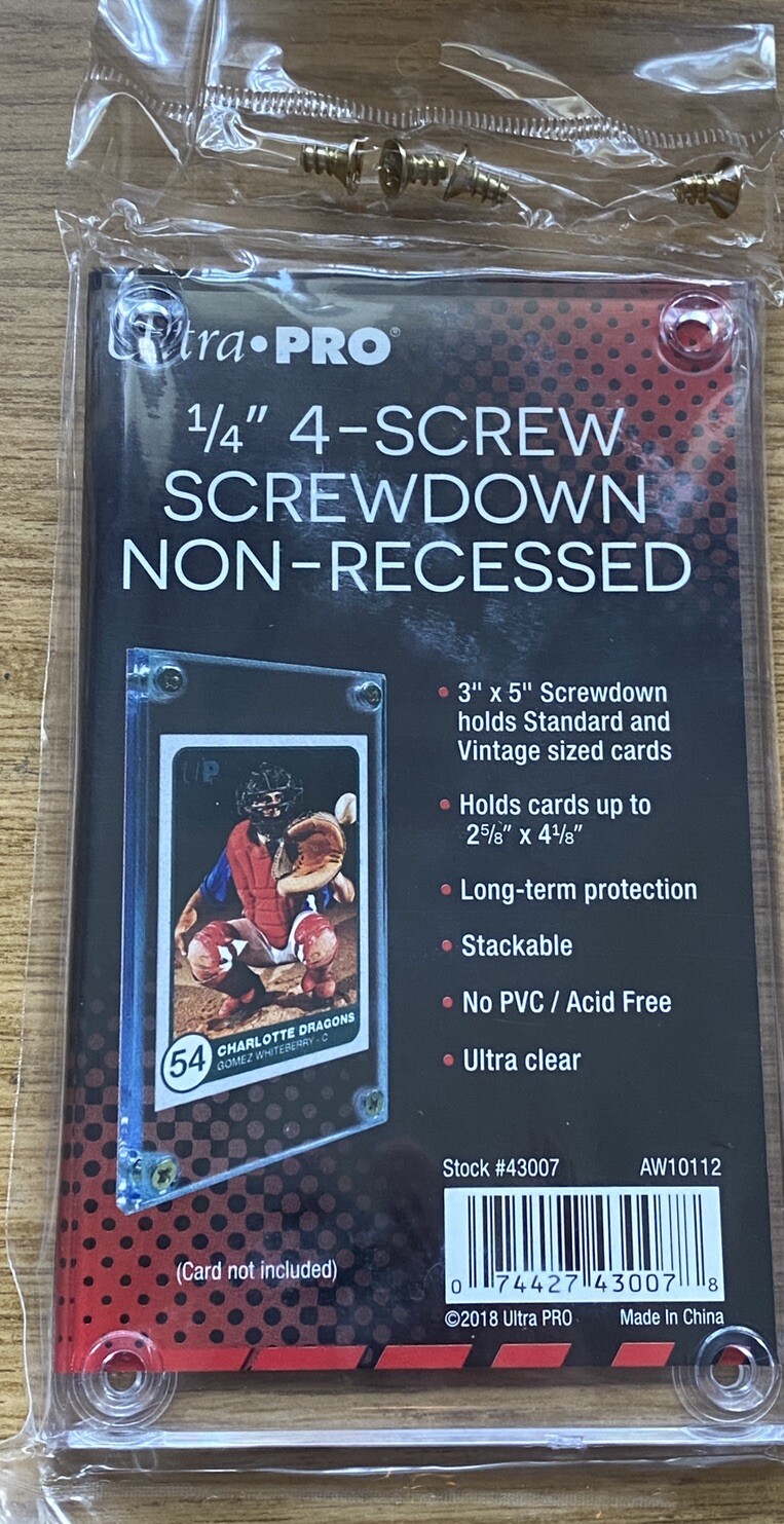 10x NEW Ultra PRO 1/4″ Screwdown Non-Recessed Standard Trading Card Holder 43007