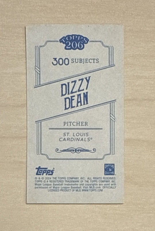 DIZZY DEAN – 2024 Topps 206 (T206) [Base] – #129 – ST. LOUIS CARDINALS