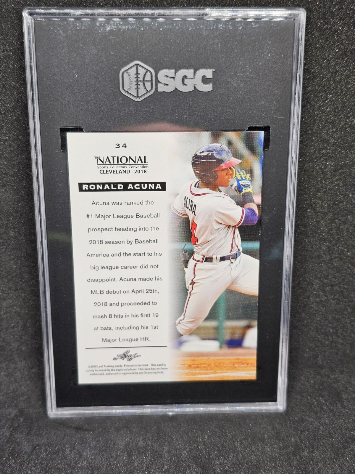2018 leaf the National psa graded 10 Ronald Acuna Jr rookie 🔥