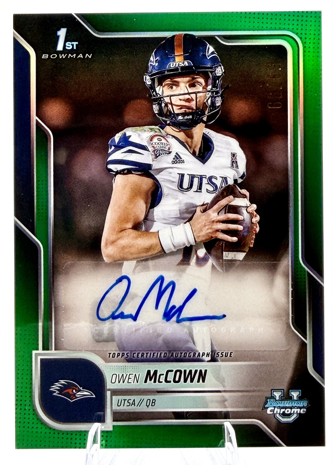 2025 Bowman University Chrome Owen McCown Autographed /99