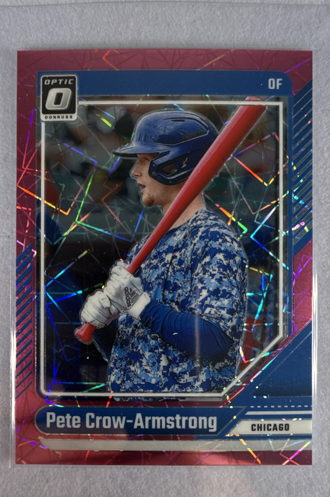 2024 Panini Donruss – Optic Pete Crow-Armstrong #85 Pink Velocity Prizm /79 (RC)