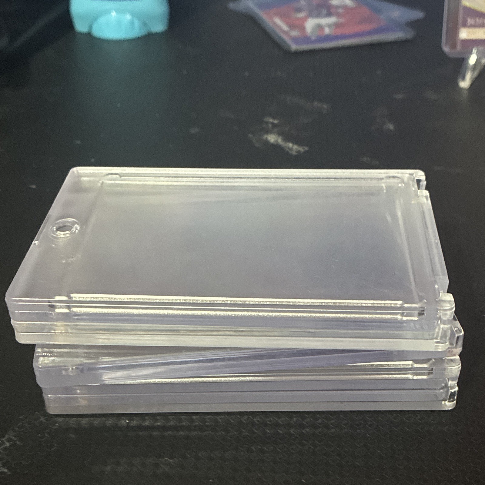 5 Clear Plastic Magnetic Card Holders, Standard Size, 35pt Thickness