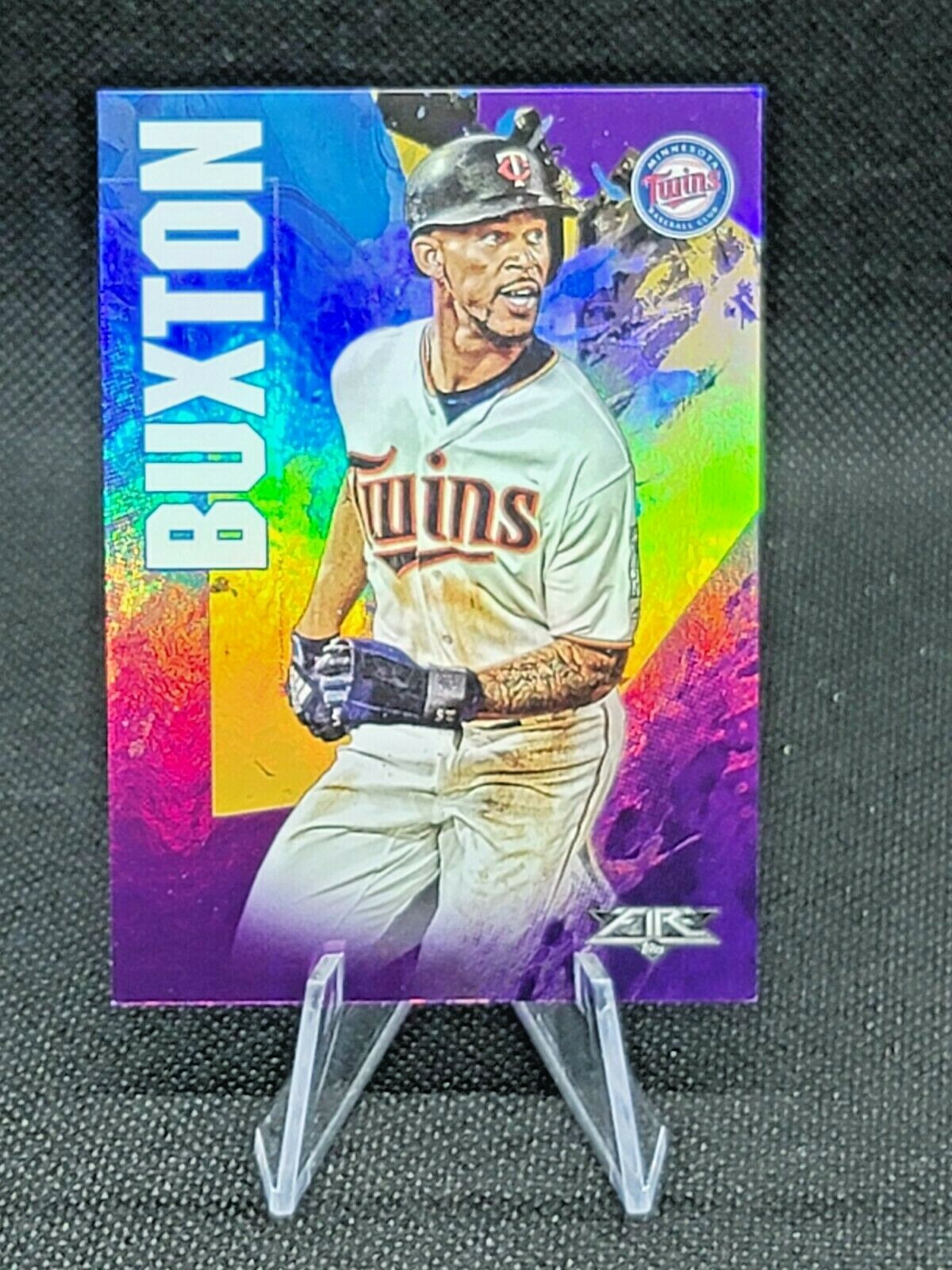 2019 Topps Fire Byron Buxton Purple Foil 23/99 Minnesota Twins
