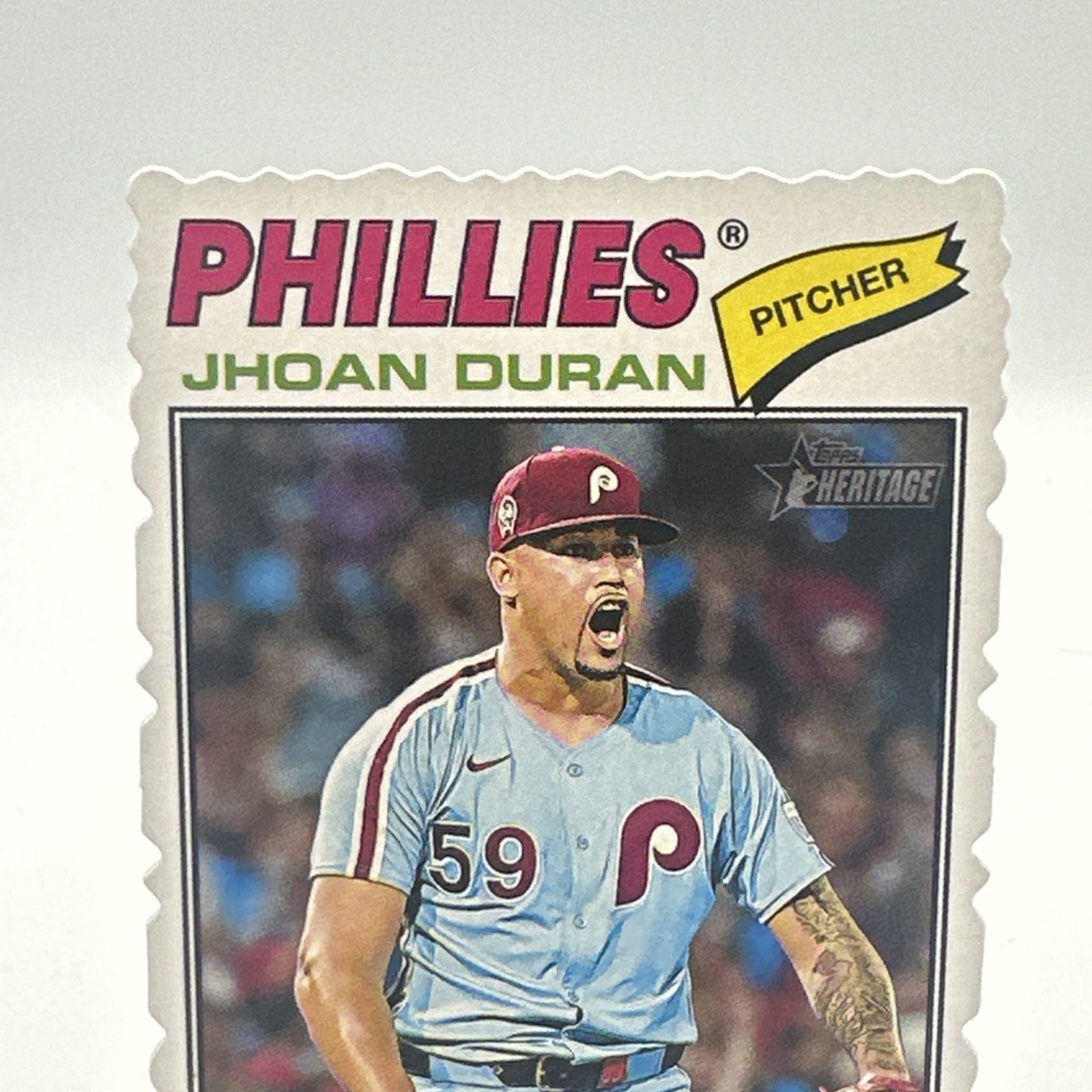 Jhoan Duran 2026 Topps Heritage Deckle Edge SP Philadelphia Phillies #14