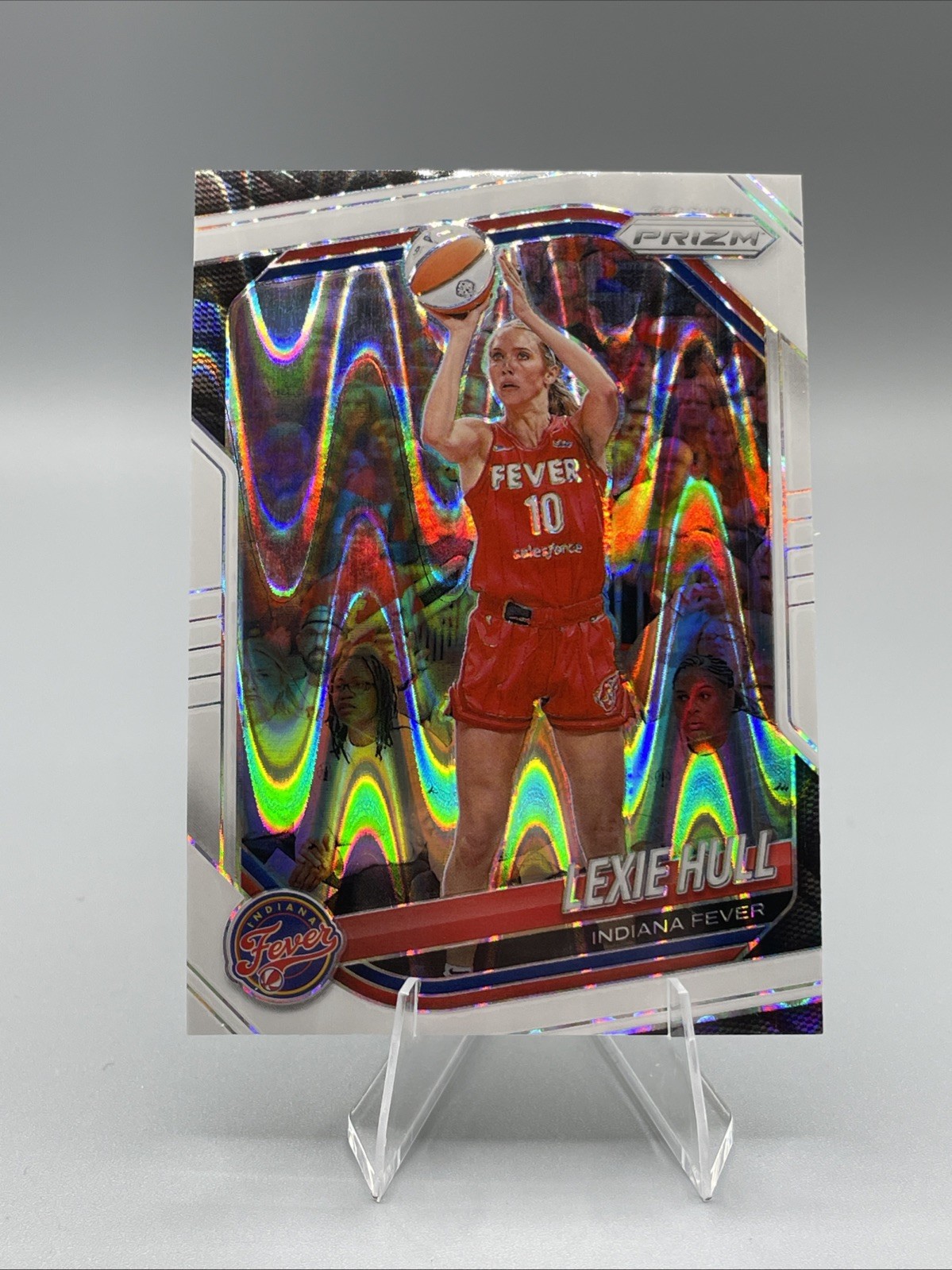 2025 WNBA Panini Prizm Lexie Hull White Seismic Prizm #51 Indianapolis Fever