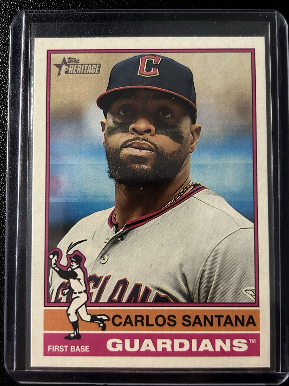 Topps 2025 Heritage High Number Short Print #704 Carlos Santana Guardians