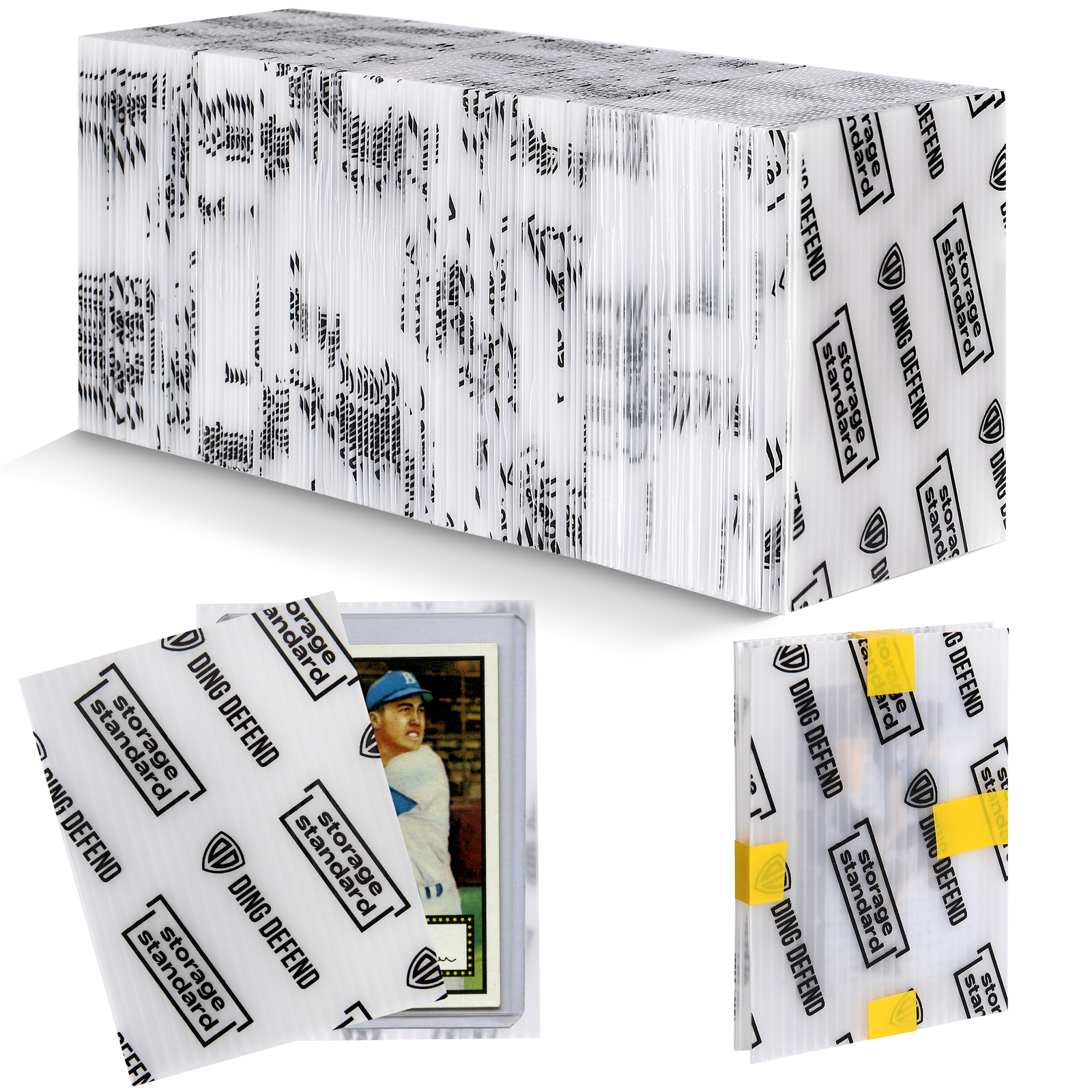 Trading Card Shipping Protectors 110 Pack 3.5” x 4.5” Flats for Card Breakers