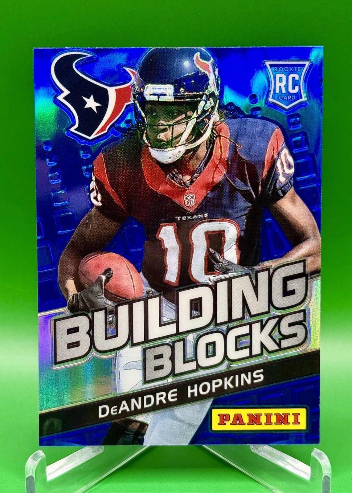 2013 Panini Monster Box Prizm Building Blocks Blue Prizm DeAndre Hopkins #2 Nuk