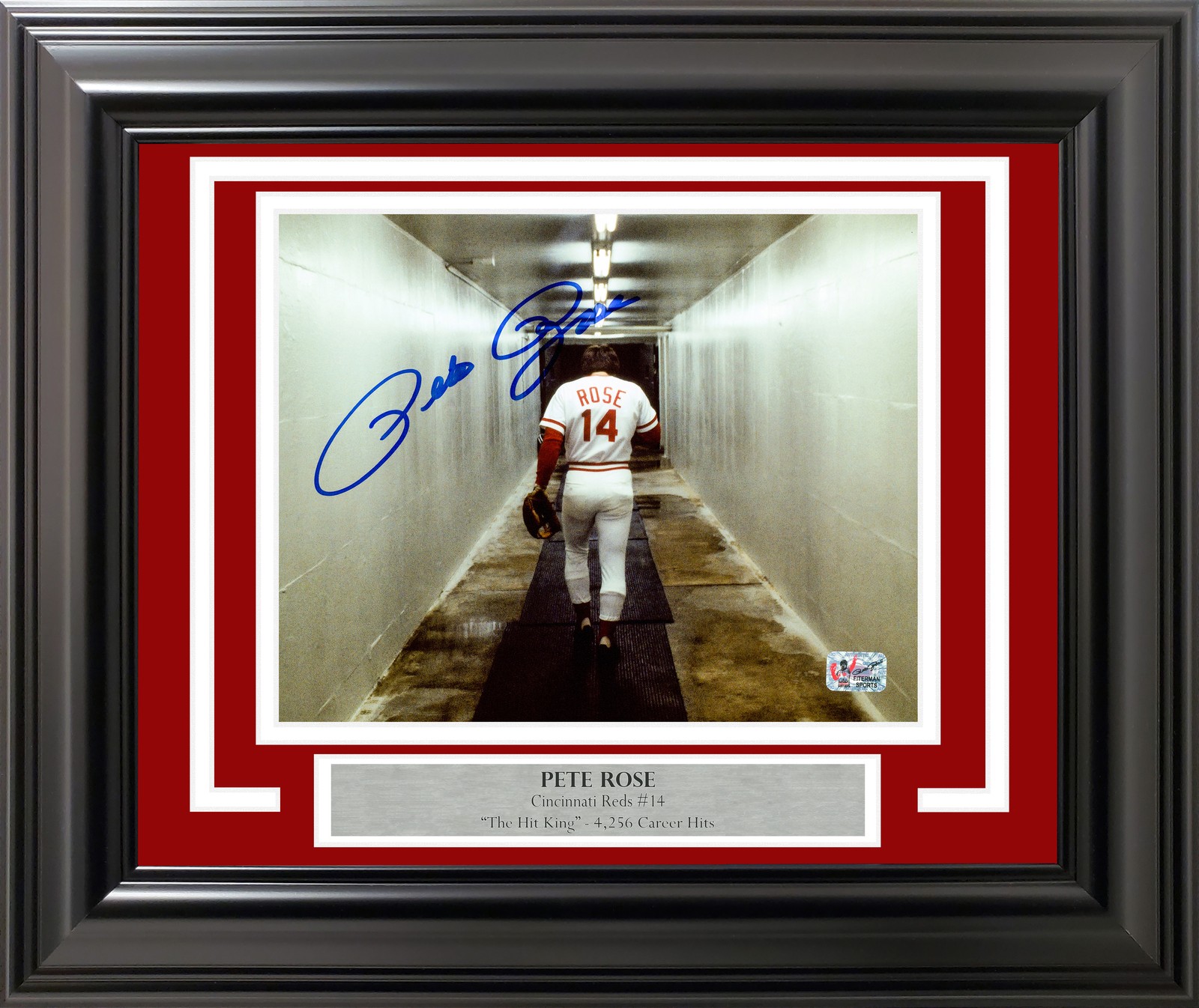 Pete Rose Signed Framed 8×10 Photo Cincinnati Reds PR Holo