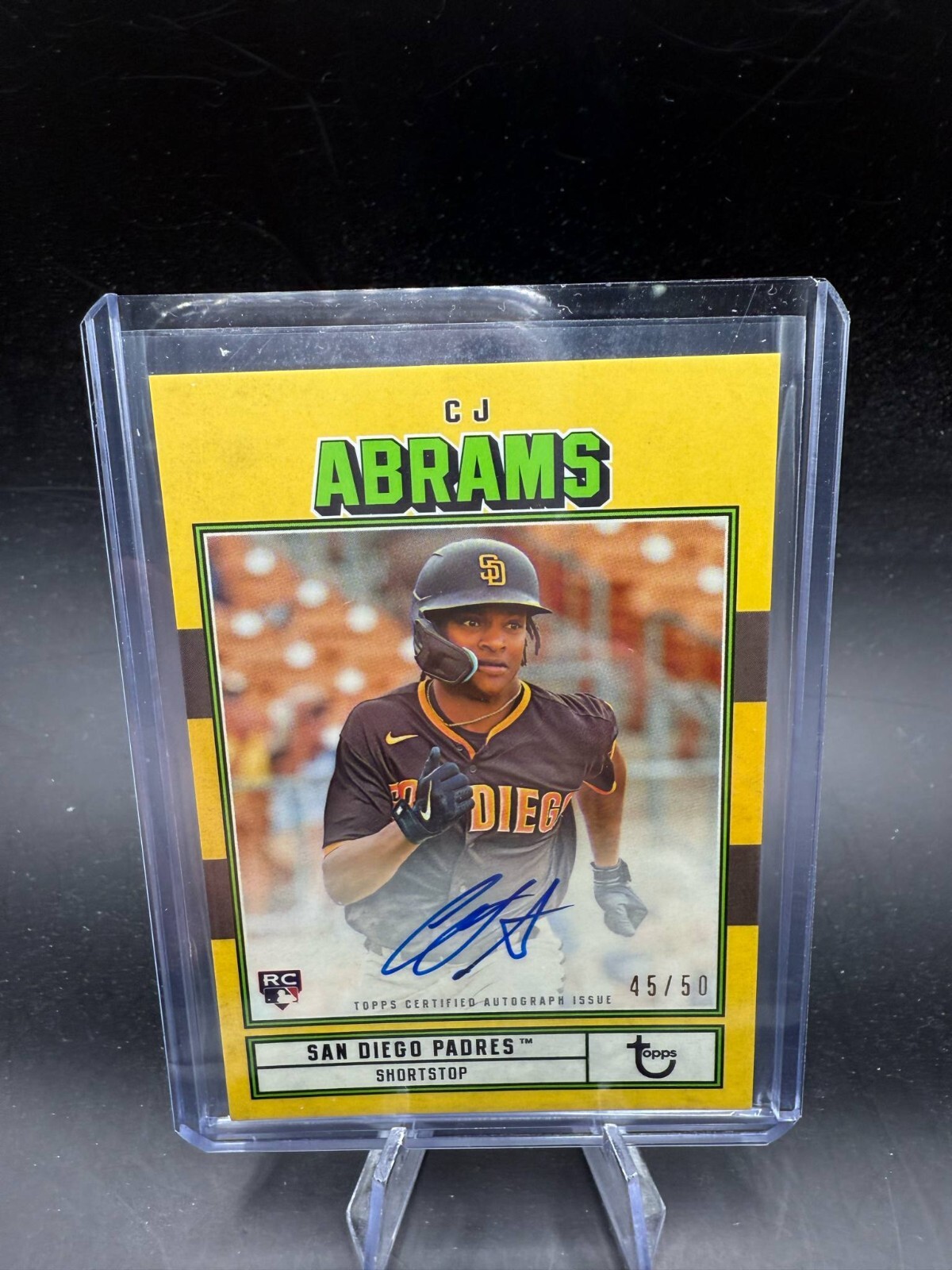 2022 Topps Brooklyn Collection CJ Abrams Auto Gold #/50 #AC-CA Rookie Auto RC SP