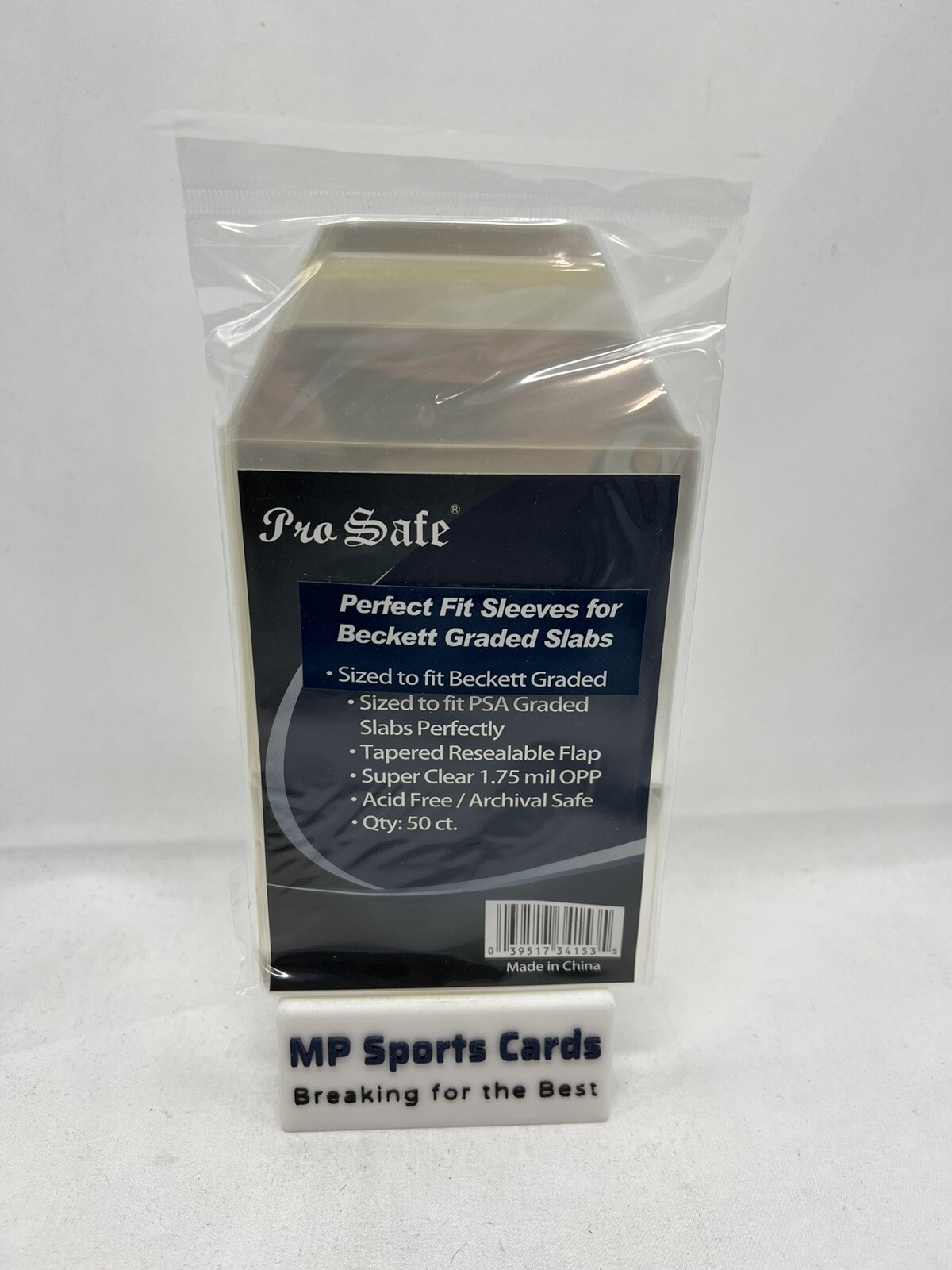 (1) Pro Safe Perfect Fit Beckett | SGC Graded Slabs Sleeves 50ct Free Shipping!
