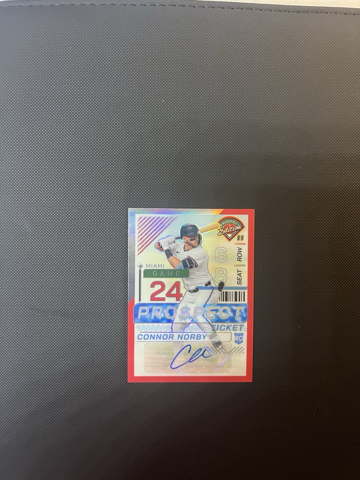 2024 Panini Prospect Edition – Connor Norby #144 Red Prizm Signatures /199 (AU,