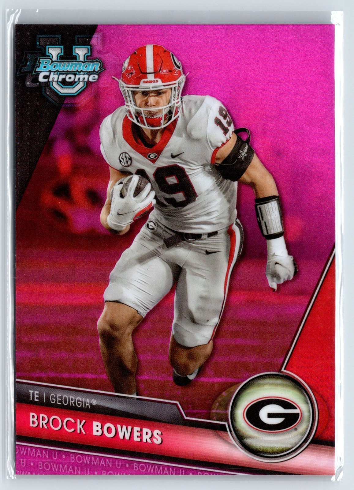 2023 Bowman Chrome U Brock Bowers Pink Refractor Georgia