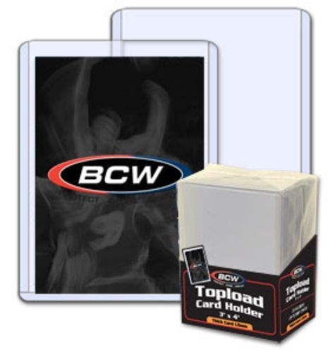 25 BCW 1.5mm 59pt Thick Baseball Trading Card Rigid Topload Holders protectors