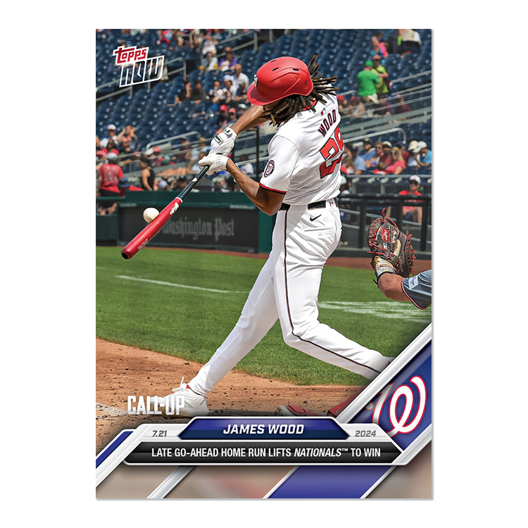 2024 Topps Now 449 James Wood Late HR Lifts Team to Win -Free Shipping!