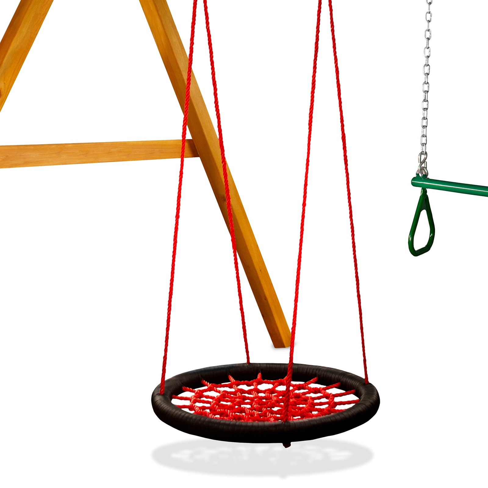 Gorilla Playsets 04-0029-Bk/R Extra Large Orbit Swing Red Netting Black Nylon