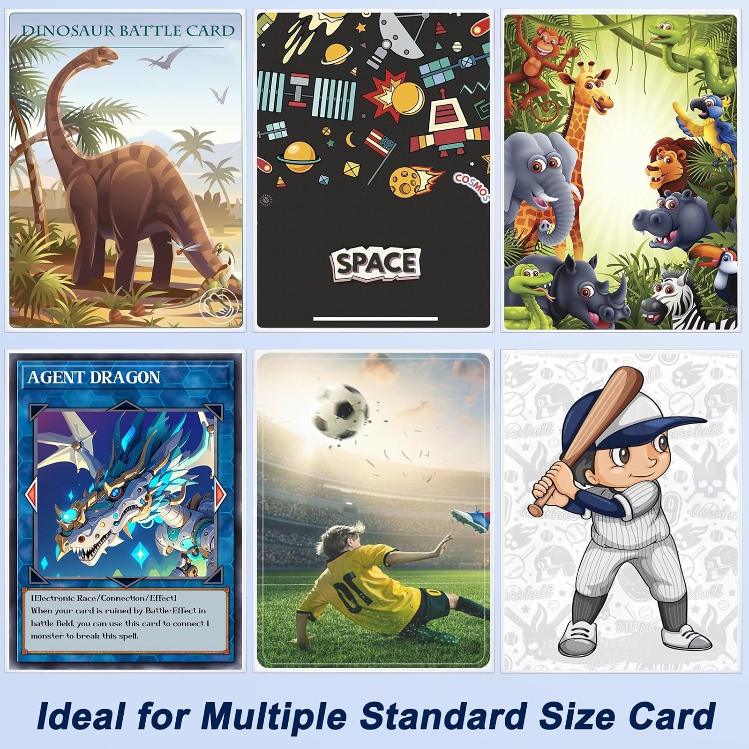 Clear Card Sleeves for Standard Size Trading Cards measuring 2.5″ x 3.5″ 500PCS