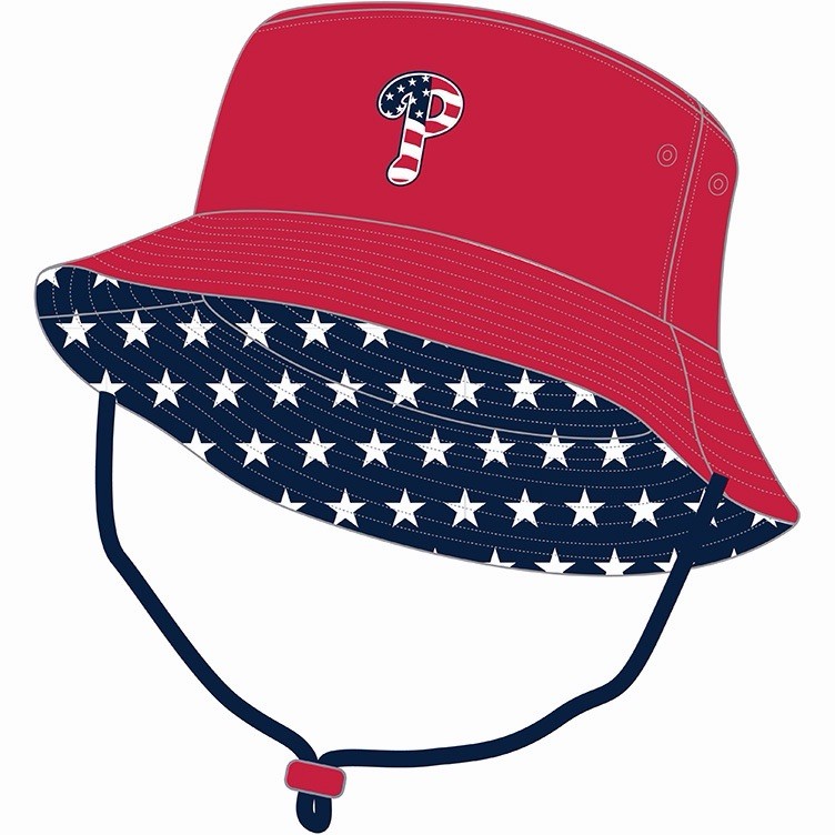 2026 PHILADELPHIA PHILLIES FLOPPY BUCKET HAT Red White Blue SGA America 250th