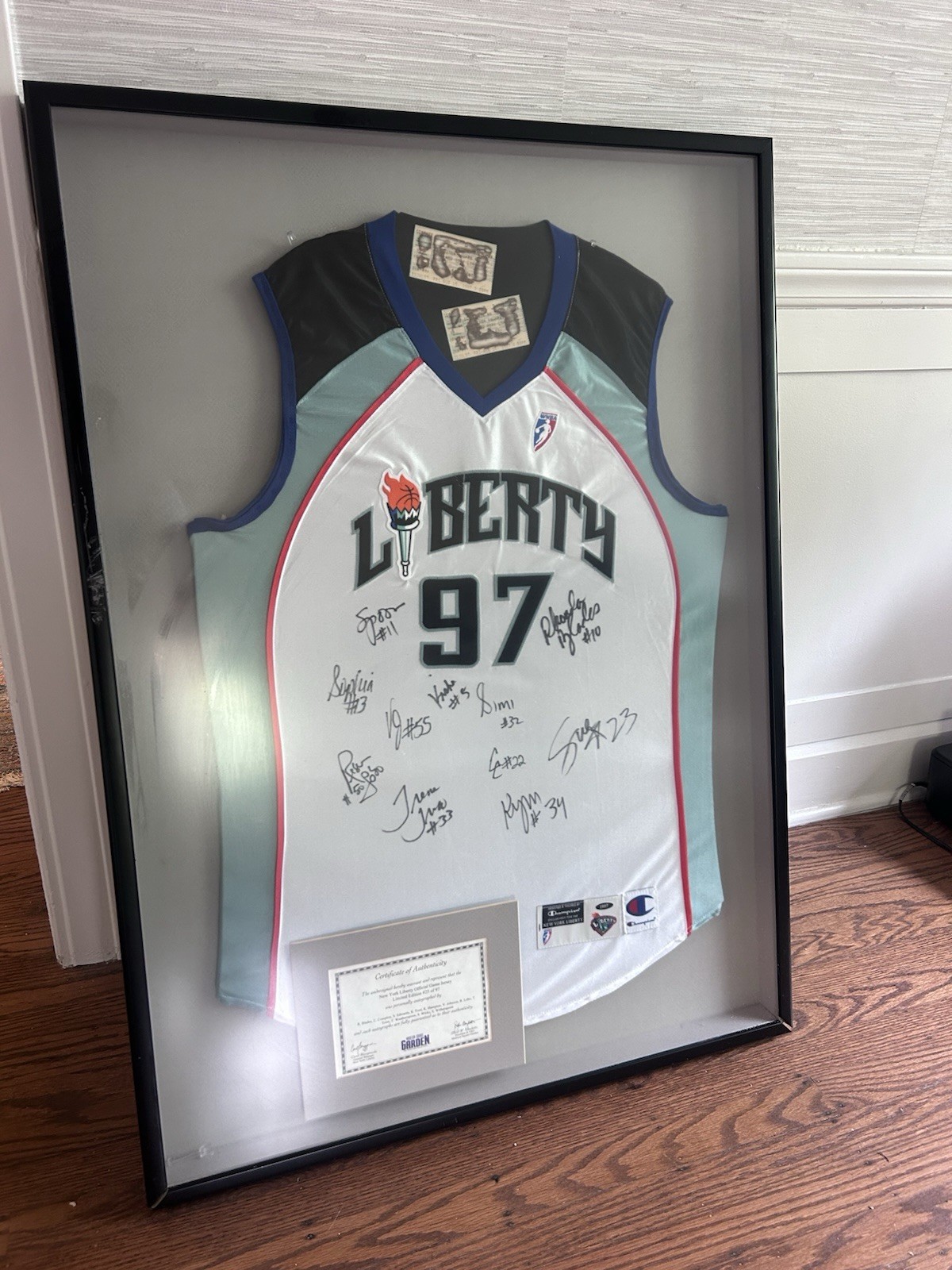 1997 New York Liberty Team Autographed Jersey Inaugural Season Authenticated