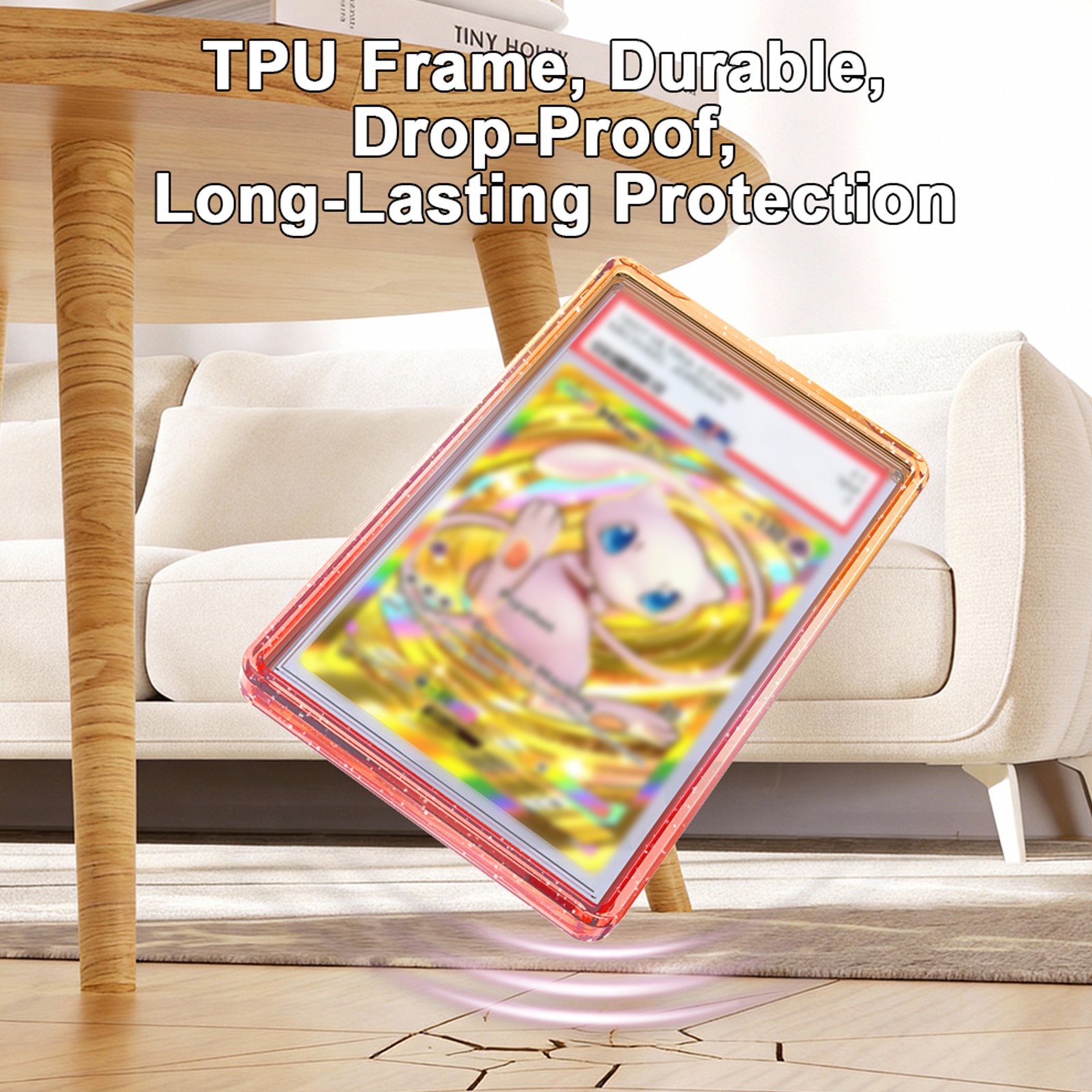 For PSA/CGC Gradient Glitter TPU Bumper Graded Card Slab Guard Protector Case