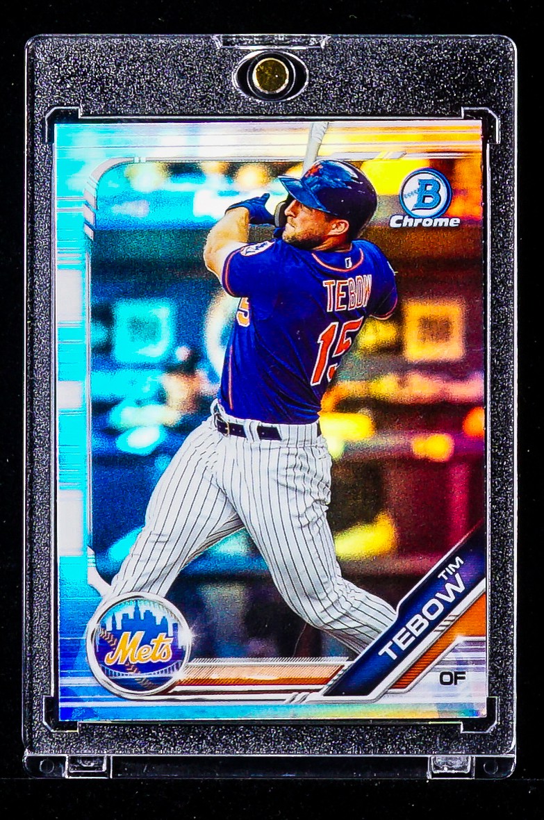 Tim Tebow RARE RAINBOW REFRACTOR INVESTMENT ROOKIE CARD Mets SP RC