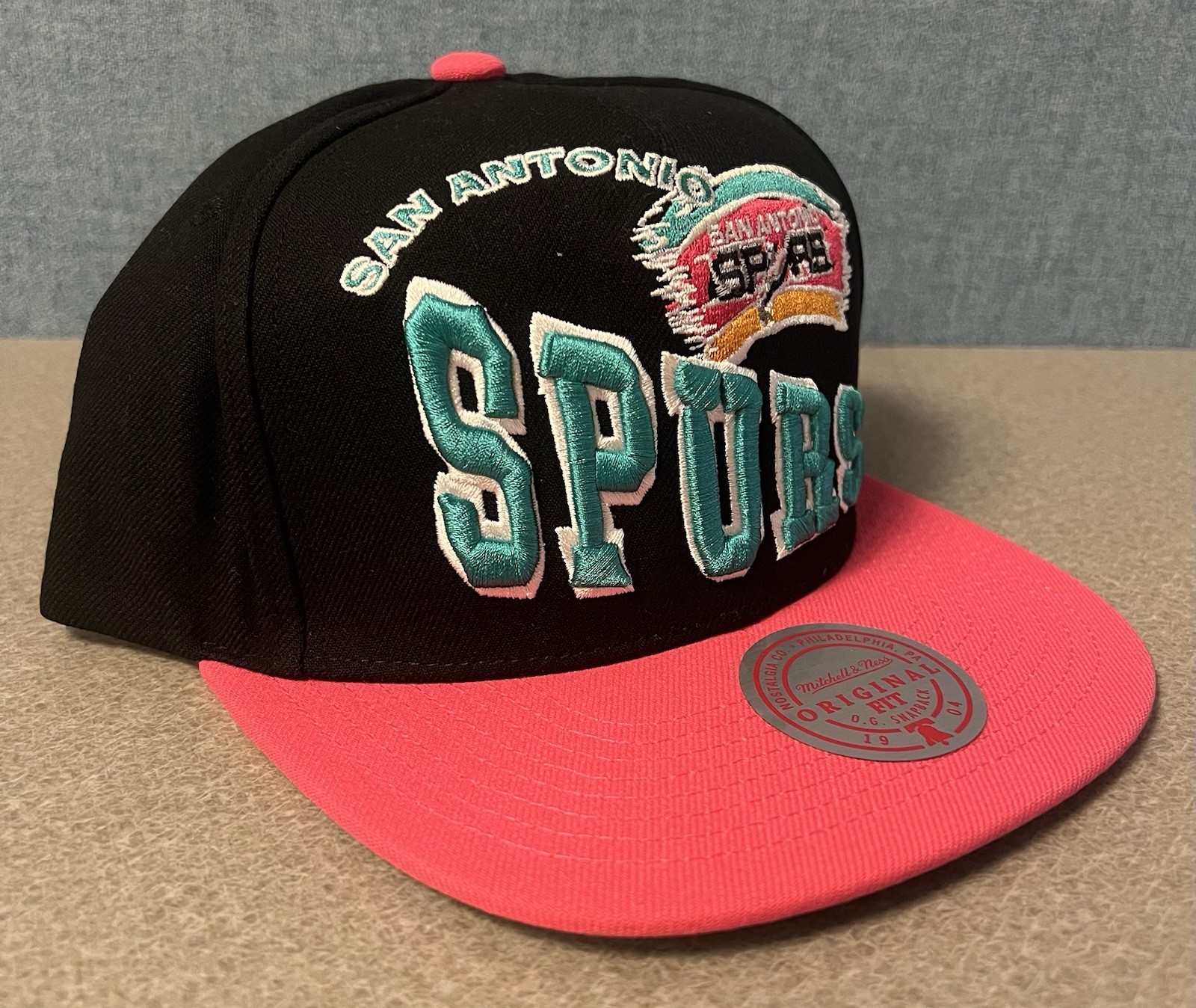 Mitchell & Ness San Antonio Spurs HWC Crooked Path SnapBack Hat