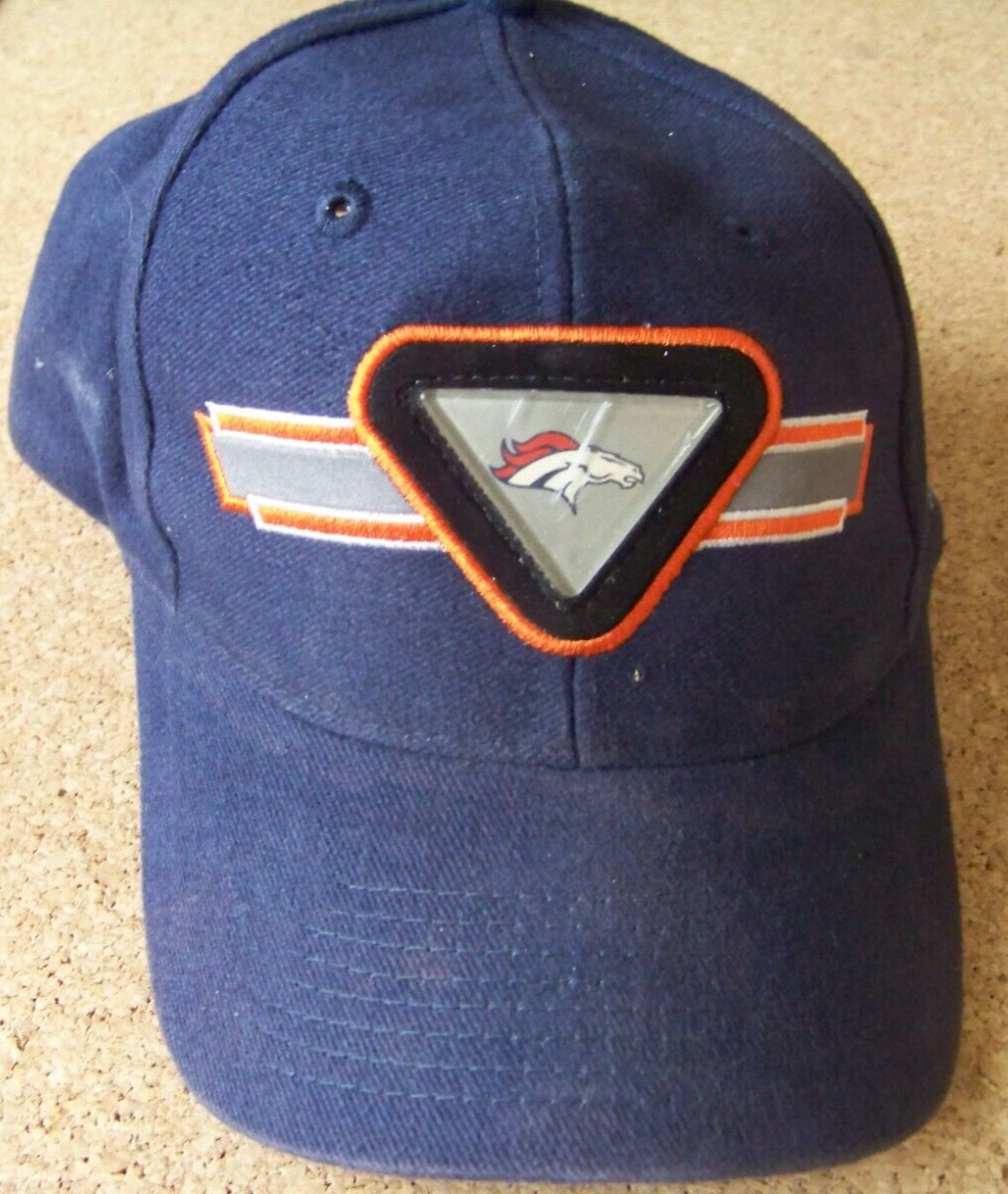 Denver Broncos dk blue cap hat adult adjustable “One Size Fits All” Scratched