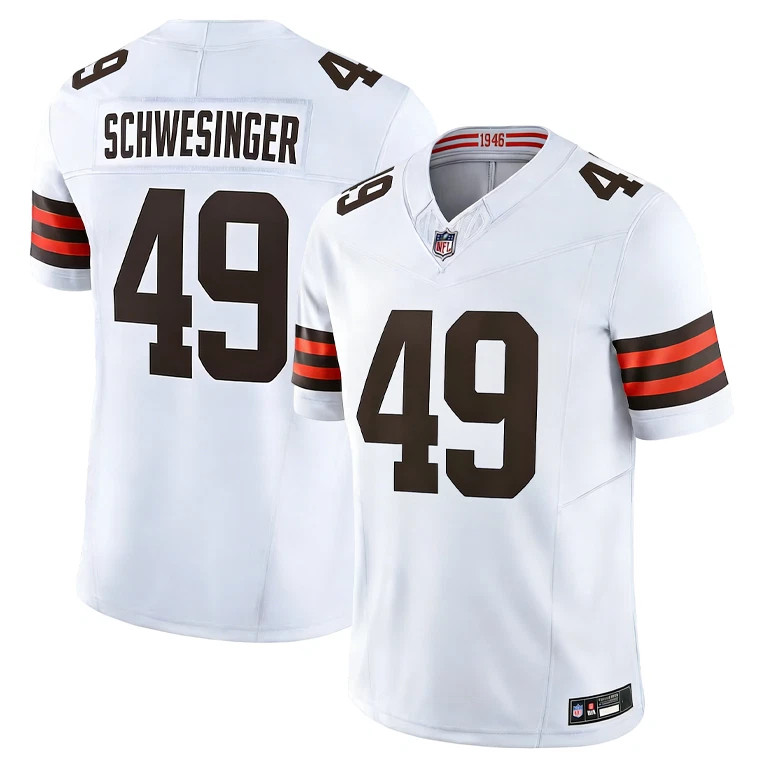 NWT Men’s Browns #49 Carson Schwesinger All Stitched Limited Player Jersey
