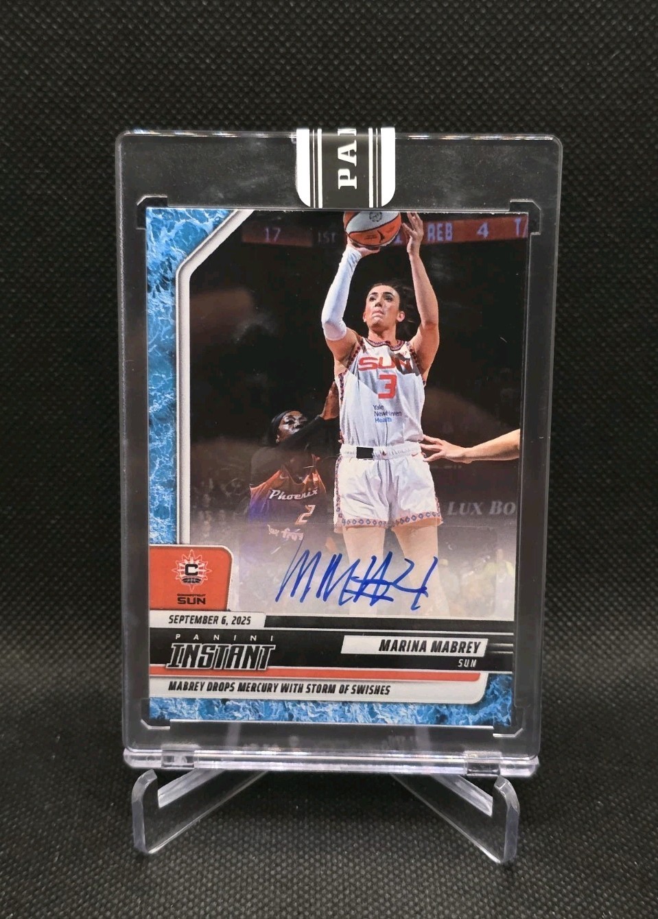2025 Panini Instant WNBA #277 Marina Mabrey Water Auto /10 Connecticut Sun